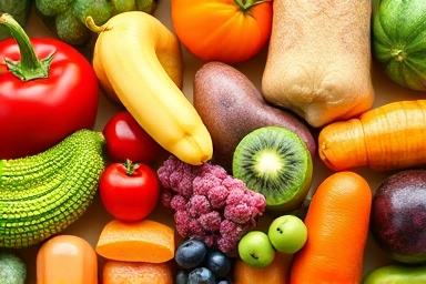 Natural digestive aids: fruits and vegetables.