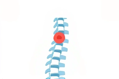 Abstract spine graphic showing pressure point.