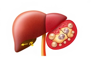 Healthy vs. fatty liver, insulin resistance visual