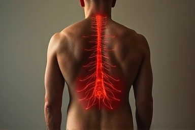 Person experiencing diffuse body pain and fatigue.