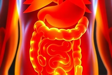 Symbolic representation of a healthy digestive system and metabolic balance.