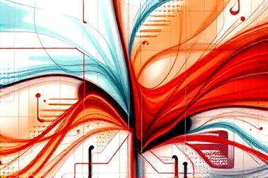 Abstract representation of immune system imbalance and healing