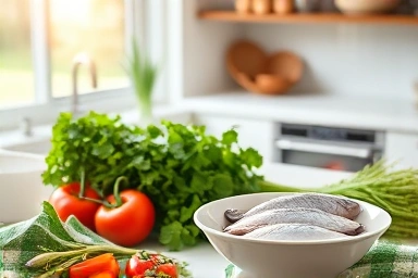 Healthy ingredients for a heart-healthy diet.