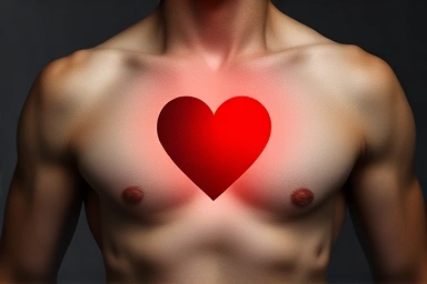 Contrast of healthy vs. subtly distressed chest silhouette.