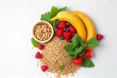 Healthy foods rich in potassium, magnesium, and fiber for blood pressure control.