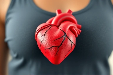 Symbol of healthy heart and exercise for blood pressure management.