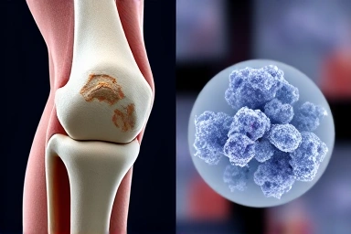 Knee joint cartilage wear and joint crystal inflammation comparison