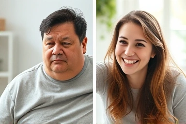 Transformation from fatigue to energy through healthy diet.