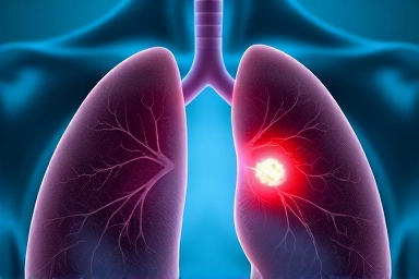 Calm representation of a lung nodule, emphasizing benign nature.