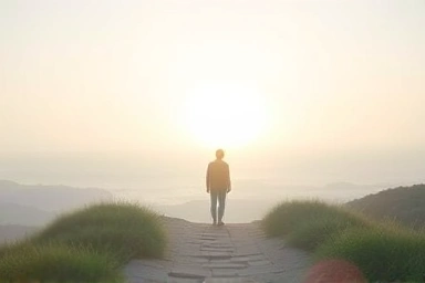 Symbolic representation of mental health healing and relief.