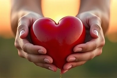 Symbolic image of heart recovery and protection