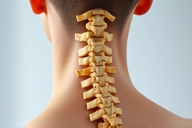 Human spine with subtle pressure point