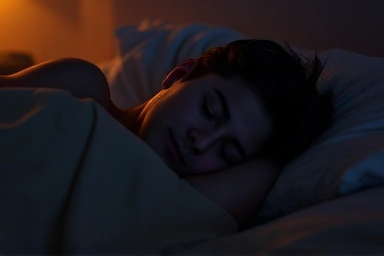 Peaceful sleep in a serene bedroom.