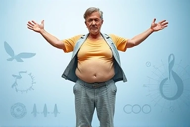 Transformation after obesity surgery, healthier life symbolized.