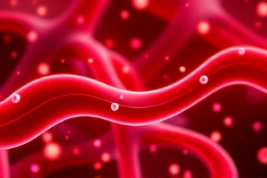 Abstract depiction of healthy blood flow and omega-3 benefits.