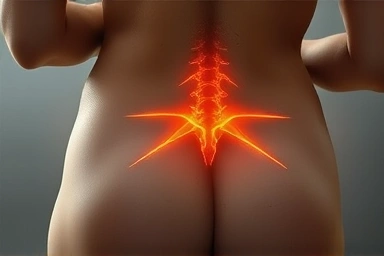 Nerve compression in hip due to muscle tension