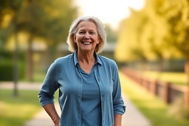 Person enjoying life, pain-free movement, active lifestyle
