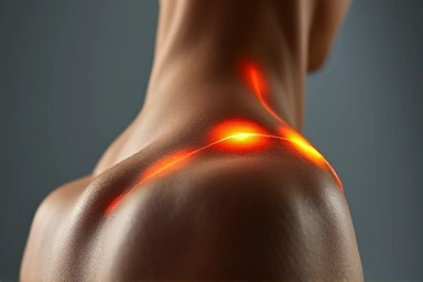 Symbolic representation of shoulder impingement pain.