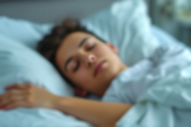 Peaceful sleep, comfortable bed, rest, tranquility