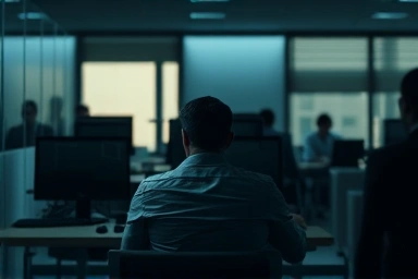 Person struggling with social anxiety at work, feeling isolated.