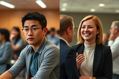 Overcoming workplace social anxiety, gaining confidence in communication.