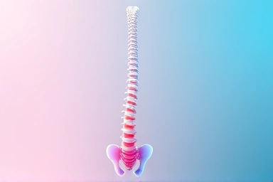 Abstract visual of a strong, stable spine supported by core muscles.