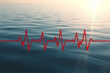 Calm landscape representing peace and healthy heart rhythm.