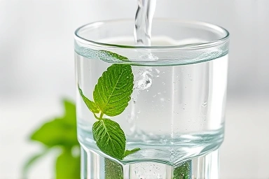 Refreshing water intake and healthy hydration for wellness.