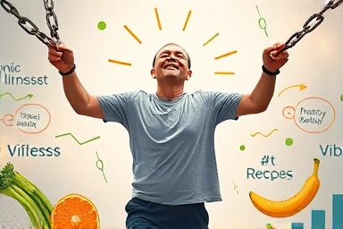 Symbolic image of overcoming type 2 diabetes to a healthier life.