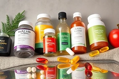 High-quality supplement bottles and capsules for gut health.