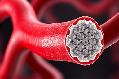Healthy vs calcified blood vessel contrast