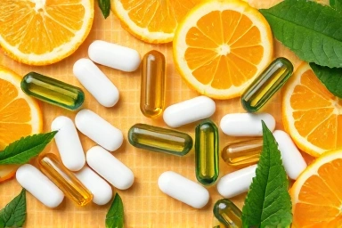 Natural supplements, zinc, vitamins, healthy ingredients, wellness