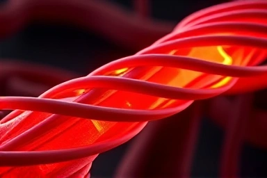 Symbolic representation of muscle repair and BCAA's role.