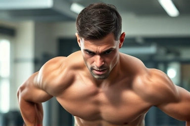 Athlete achieving peak performance with beta-alanine.