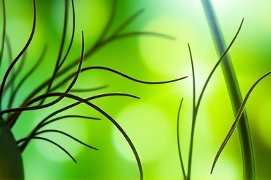 Healthy hair follicles and strands, symbolizing hair health and growth.