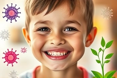 Happy child symbolizing health and growth with zinc benefits.