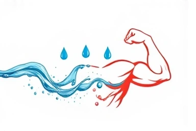 Creatine and water synergy for muscle growth and hydration.