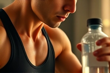 Athlete achieving peak performance with proper hydration.