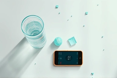 Gym essentials: creatine, water, and fitness tracking.