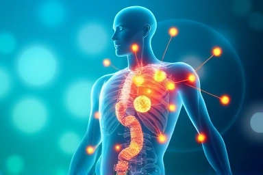 Abstract representation of essential amino acids supporting bodily functions.