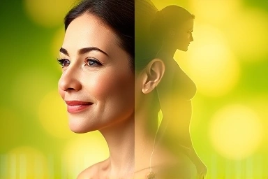 Woman with healthy skin and body, symbolizing fat reduction and skin elasticity.