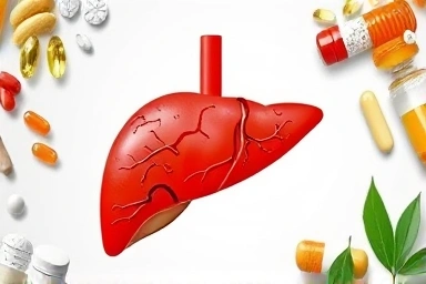 Symbolic liver distress from supplements, health warning