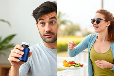 Concerned supplement user vs. healthy lifestyle choice