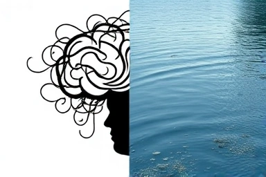 Mind's transition from restless to calm.