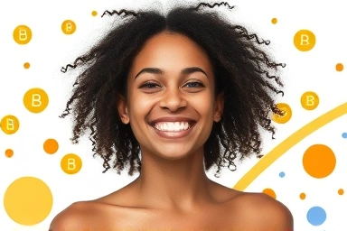 Vibrant person glowing with energy and abstract B vitamins.