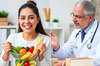 Balanced diet and expert consultation for health