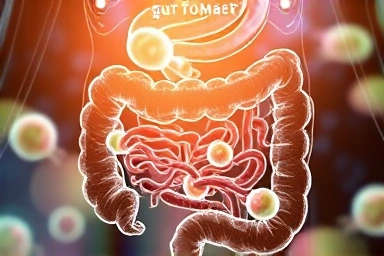 Healthy gut microbiome symbolizing relief from digestive issues.