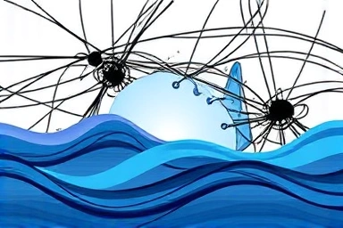 Symbolic representation of stress dissolving into calm energy