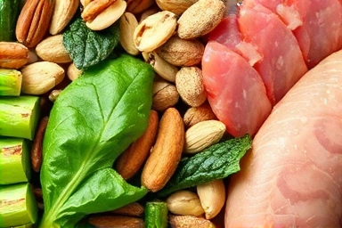 Healthy foods symbolizing mineral-rich diet.