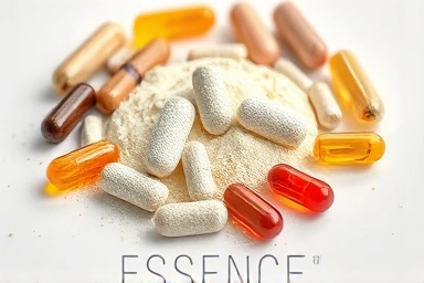 Vibrant mineral supplements arranged for optimal absorption.